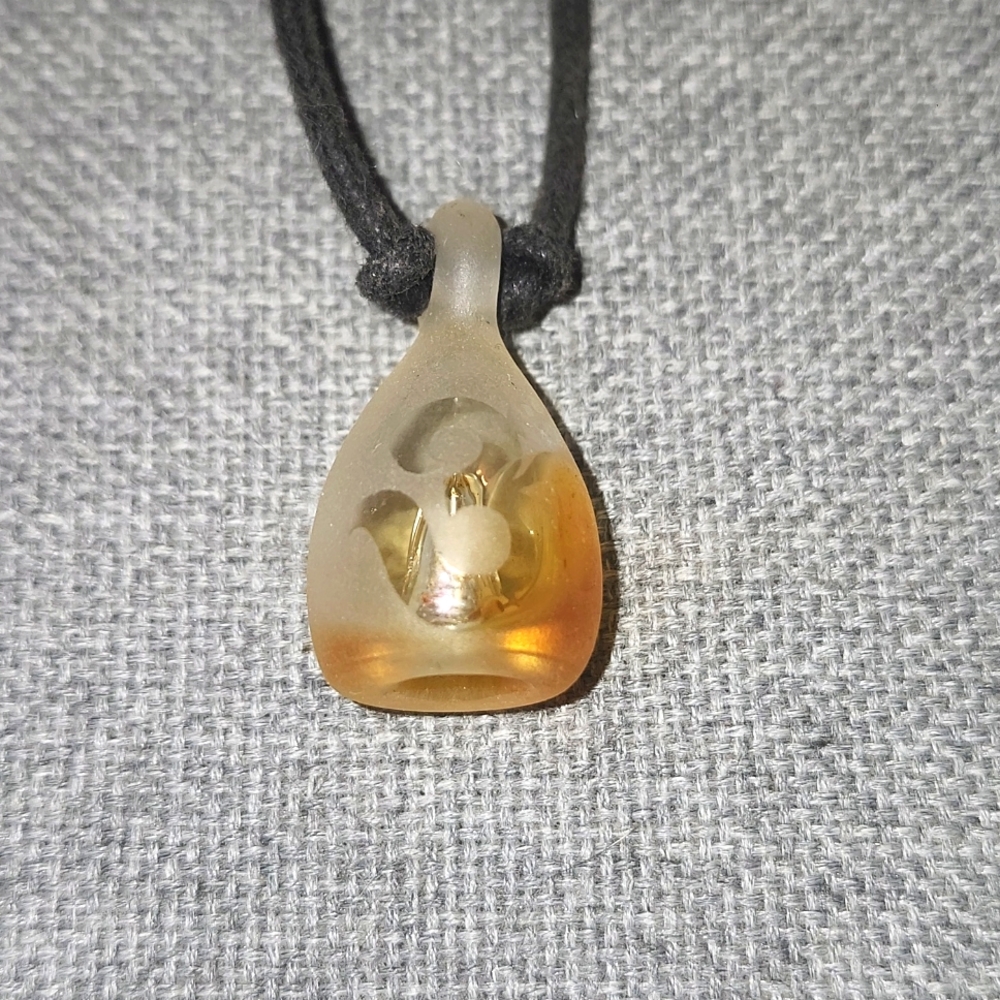 Om Potion Bottle Necklace, Yellow
